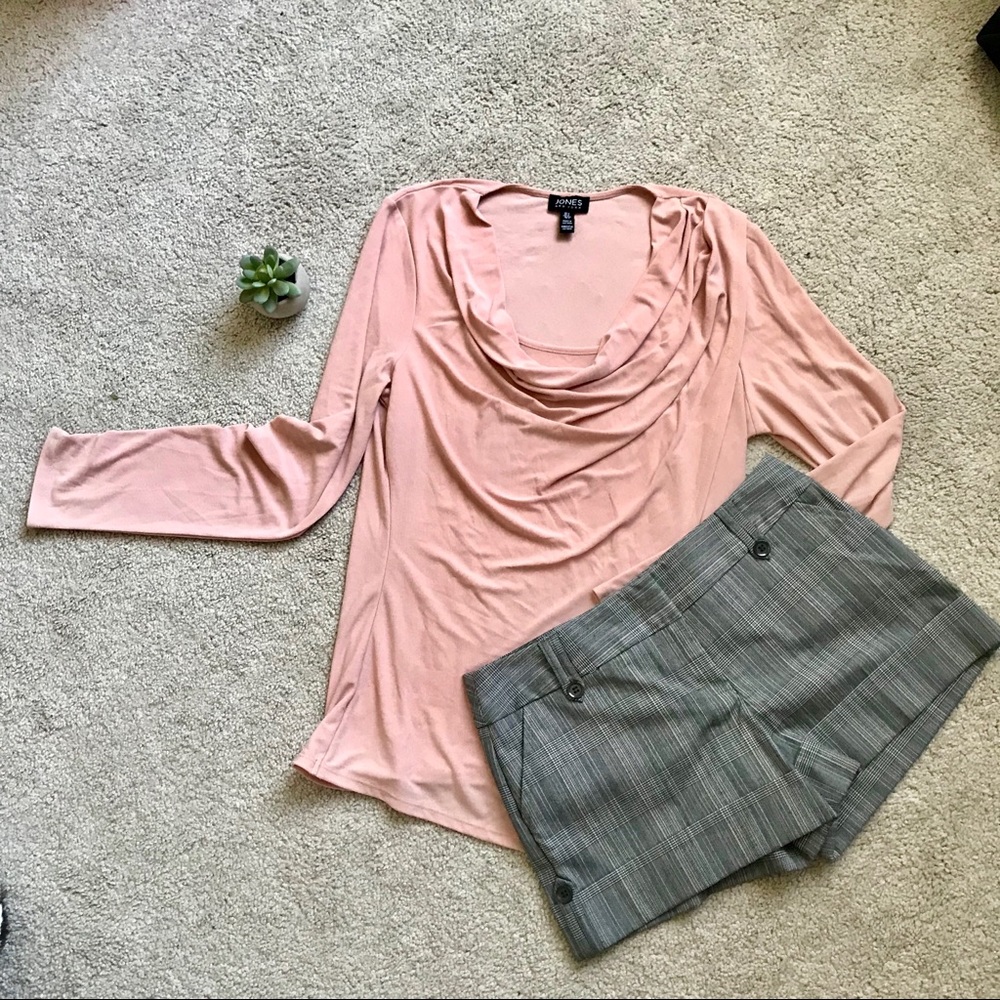 Blush Pink Long Sleeve Dress Up Top